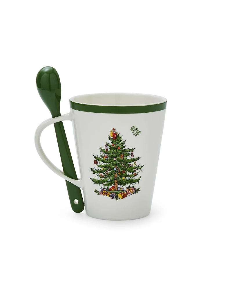 Christmas Tree Mug and Spoon Set, 2 Piece