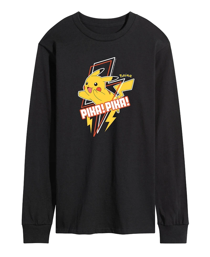 Men's Pokemon Pika Long Sleeve T-shirt