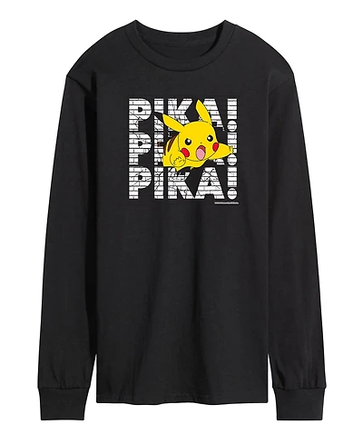Men's Pokemon Pika Long Sleeve T-shirt
