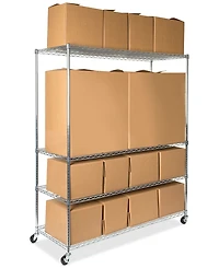 Seville Classics Mega Rack 4-Tier Nsf Steel Wire Shelving