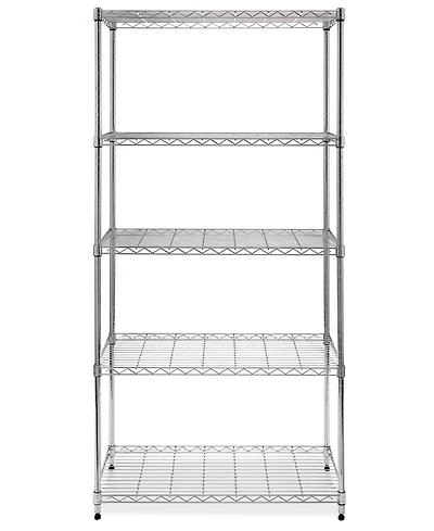 Seville Classics 5-Tier Steel Wire Wheeled Shelving