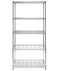Seville Classics 5-Tier Steel Wire Wheeled Shelving
