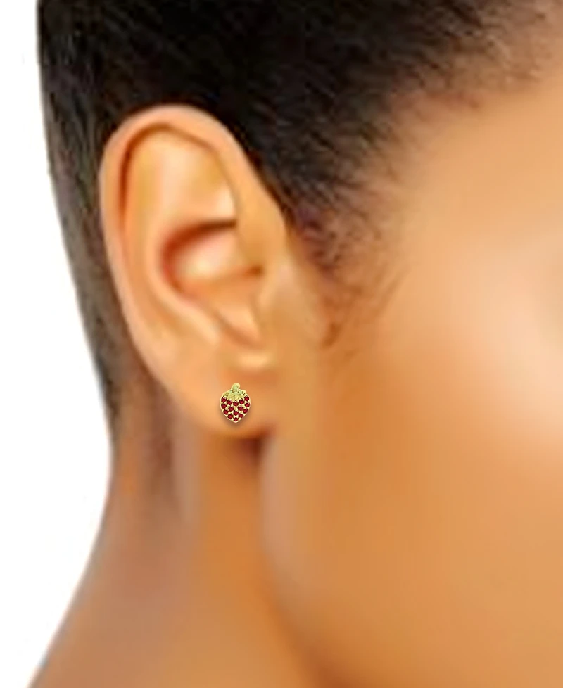 Giani Bernini Cubic Zirconia Strawberry Stud Earrings, Created for Macy's