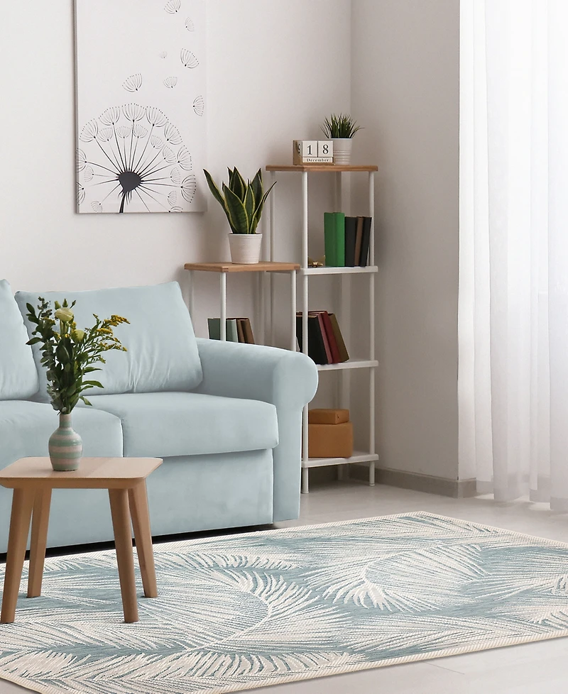 Liora Manne' Carmel Fronds 4'10" x 7'6" Outdoor Area Rug