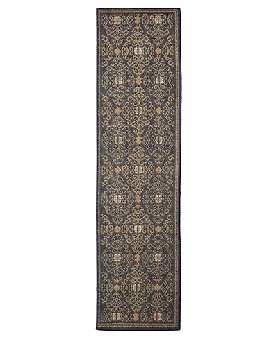 Liora Manne' Patio Suzani Diamonds 1'11" x 7'6" Runner Outdoor Area Rug