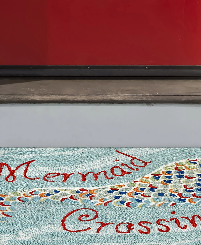Liora Manne' Frontporch Mermaid Crossing 3'6" x 5'6" Outdoor Area Rug