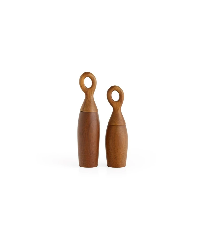 Portables Wood Salt and Pepper Mill, 8"