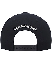 Men's Mitchell & Ness Black Philadelphia 76Ers Hardwood Classics Team Ground 2.0 Snapback Hat