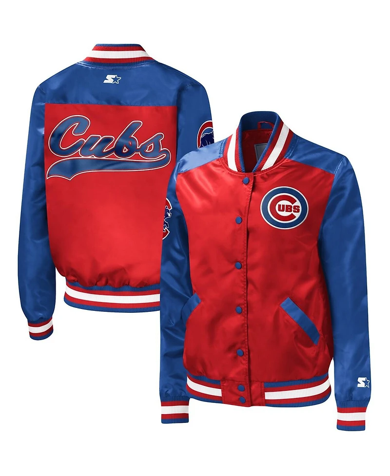 Women's Starter Red Chicago Cubs The Legend Full-Snap Jacket