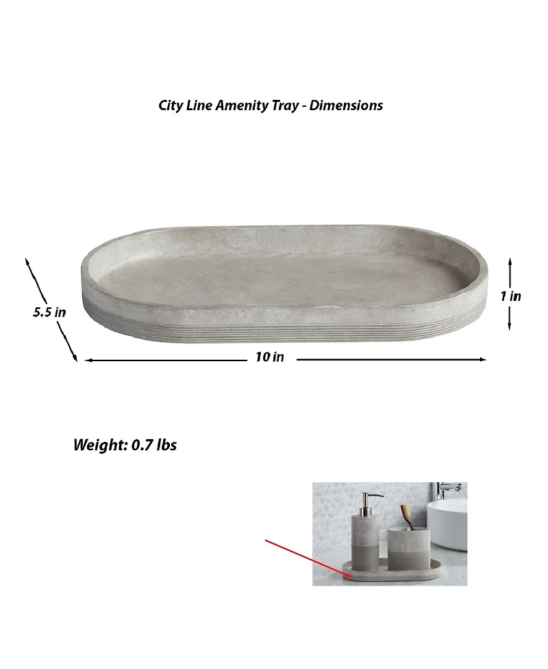 Roselli Trading Company City Line 3 Piece Bathroom Accessory Set