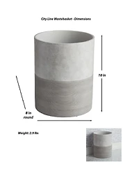 Roselli Trading Company City Line Wastebasket