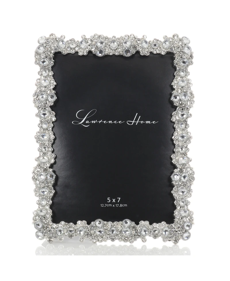 Jewel Cluster Metal Picture Frame, 5" x 7"