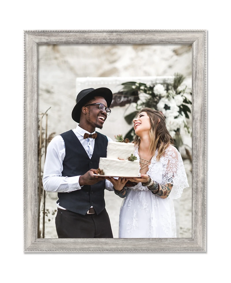 Classic Bead Border Burnished Picture Frame, 8" x 10"