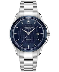 Kenneth Cole New York Men's Diamond Accent Stainless Steel Bracelet Watch 42mm