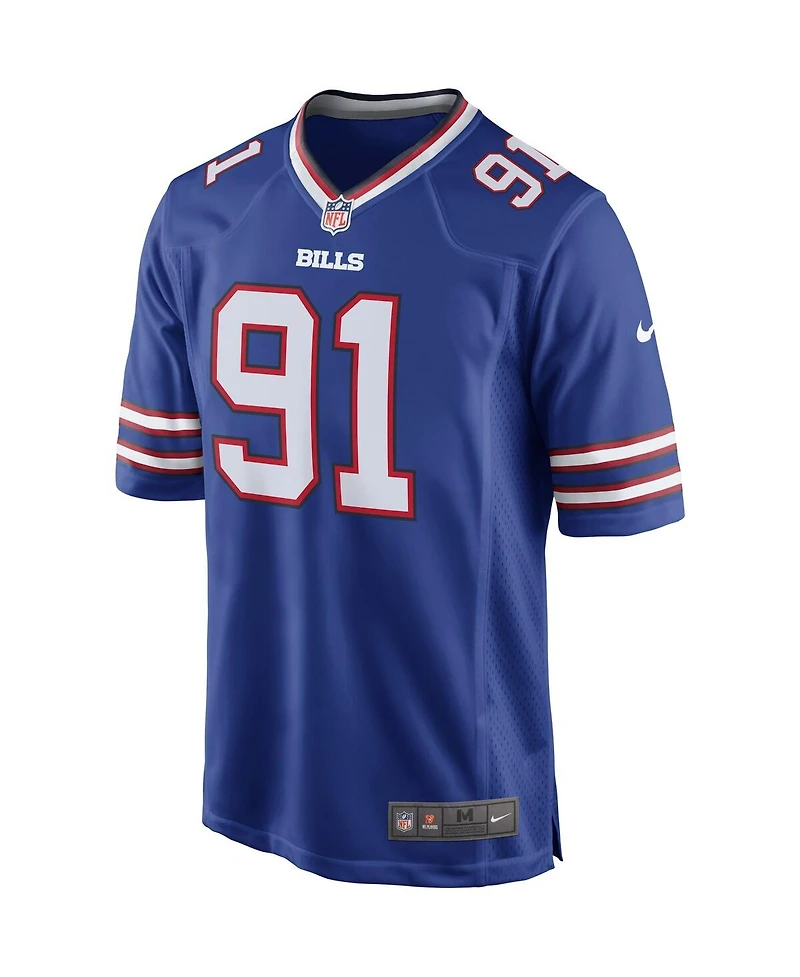 Men's Nike Ed Oliver Royal Buffalo Bills Team Game Player Jersey