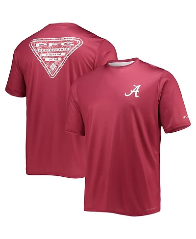 Men's Columbia Crimson Alabama Crimson Tide Terminal Tackle Omni-Shade T-shirt