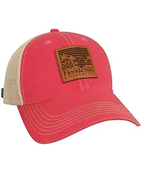Men's League Collegiate Wear Pink Florida State Seminoles Beach Club Palms Trucker Snapback Adjustable Hat