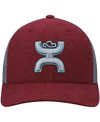 Men's Hooey Maroon, Gray Sterling Trucker Snapback Hat