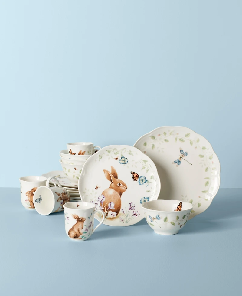 Lenox Butterfly Meadow Bunny 16 Pc. Dinnerware Set, Service for 4