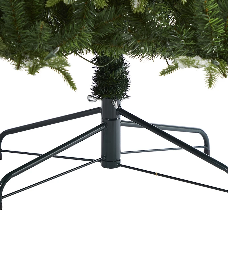 Snowed Grand Teton Artificial Christmas Tree with Lights and Bendable Branches, 84"