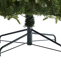 Snowed Grand Teton Artificial Christmas Tree with Lights and Bendable Branches, 84"