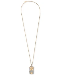 Men's Diamond Christ 22" Pendant Necklace (1/2 ct. t.w.) in 14k Gold-Plated Sterling Silver