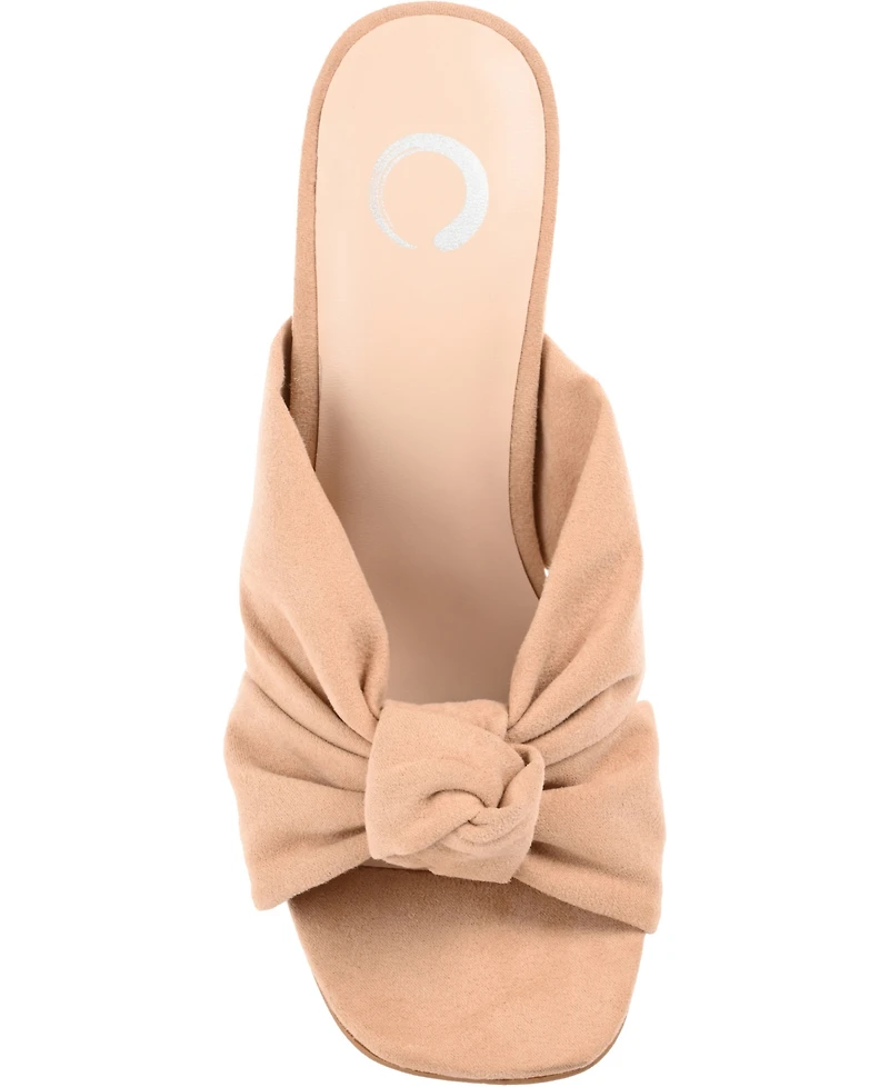 Journee Collection Women's Tabithea Knotted Block Heel Sandals