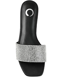 Journee Collection Women's Grayce Rhinestone Flat Sandals