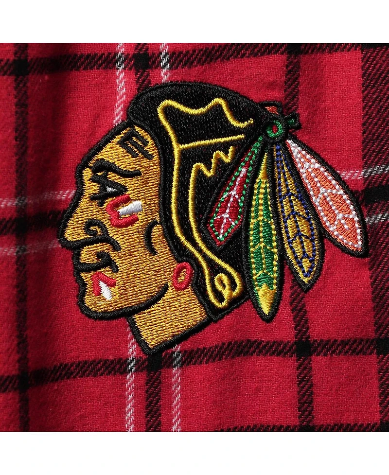 Women's Concepts Sport Red Chicago Blackhawks Plus Size Lodge T-shirt and Pants Sleep Set