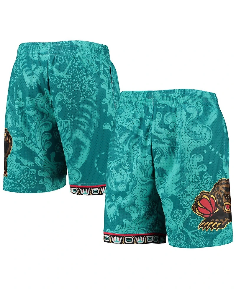 Men's Mitchell & Ness Turquoise Vancouver Grizzlies Hardwood Classics Lunar New Year Swingman Shorts