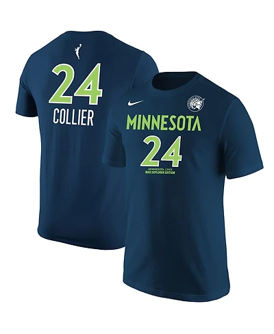 Men's Nike Napheesa Collier Navy Minnesota Lynx Explorer Edition Name Number T-shirt