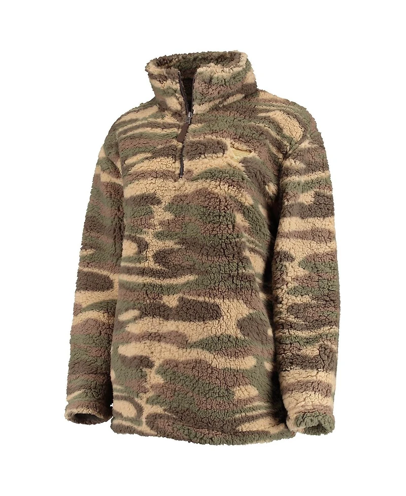 Women's G-iii Sports by Carl Banks Camo St. Louis Blues Sherpa Quarter-Zip Jacket