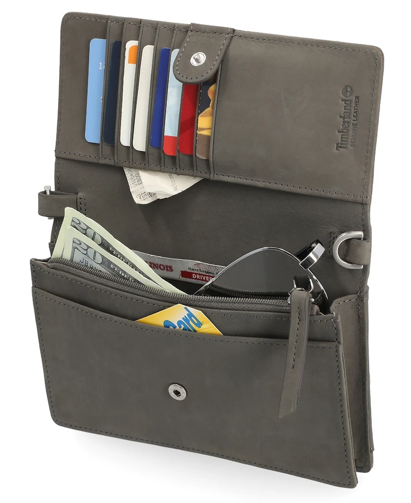 Timberland Women's Rfid Leather Crossbody Bag Wallet Purse