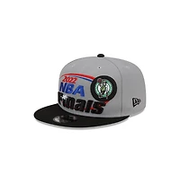 Men's New Era Gray/Black Boston Celtics 2022 Eastern Conference Champions Locker Room 9FIFTY Snapback Adjustable Hat