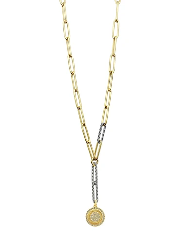 Vince Camuto Two-Tone Coin Pendant Y Necklace