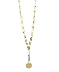 Vince Camuto Two-Tone Coin Pendant Y Necklace