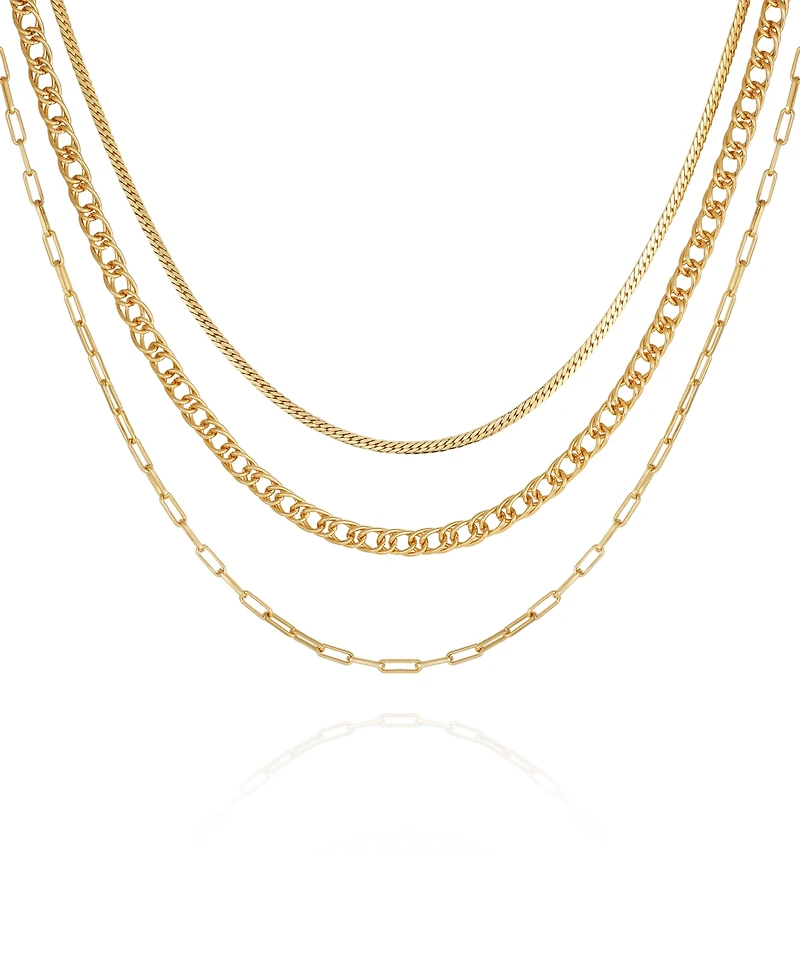 Vince Camuto Gold-Tone Multi Layered Chain Necklace
