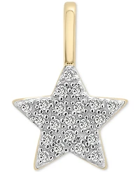 Wrapped Diamond Star Charm Pendant (1/20 ct. t.w.) in 10k Gold, Created for Macy's