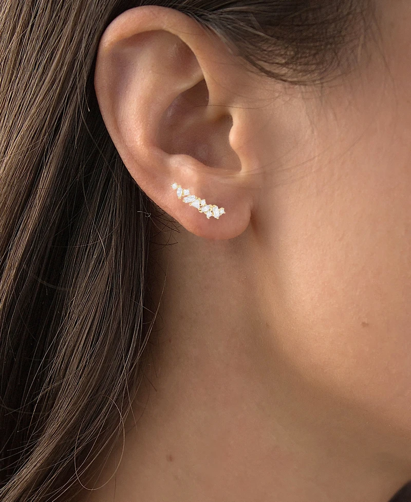 Crawler Earrings 14K Gold Plated or Sterling Silver