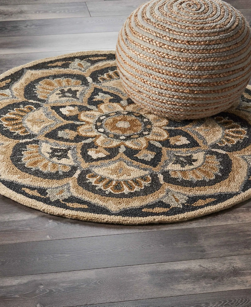 Lr Home Radiance Rdc-062 4' x 4' Round Area Rug