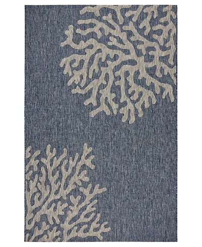 Lr Home Nassau NASS810B 7'9" x 9'5" Outdoor Area Rug