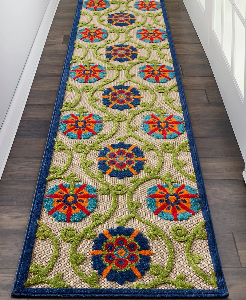 Nourison Home Aloha ALH19 2'3" x 8' Runner Rug