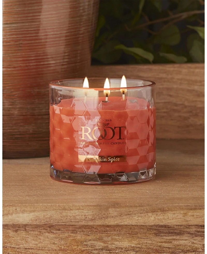 Pumpkin Spice Fragrance Honeycomb Glass Jar Candle