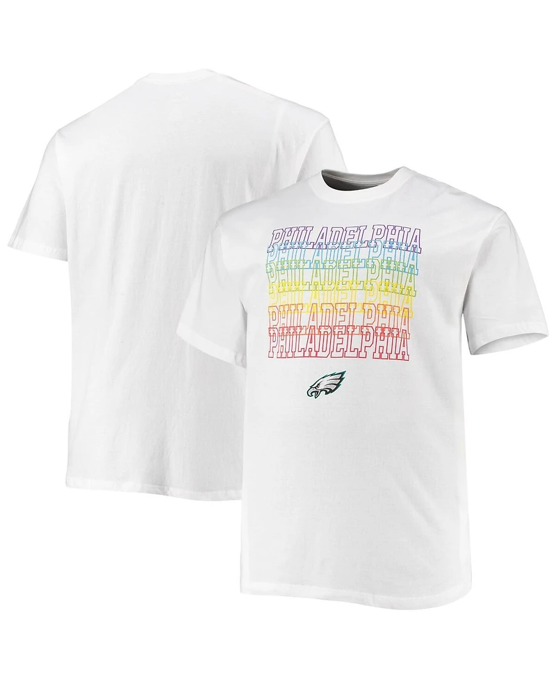 Men's Fanatics White Philadelphia Eagles Big and Tall City Pride T-shirt