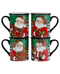 Certified International Christmas Lodge Santa 16 Pc. Dinnerware Set, Service for 4