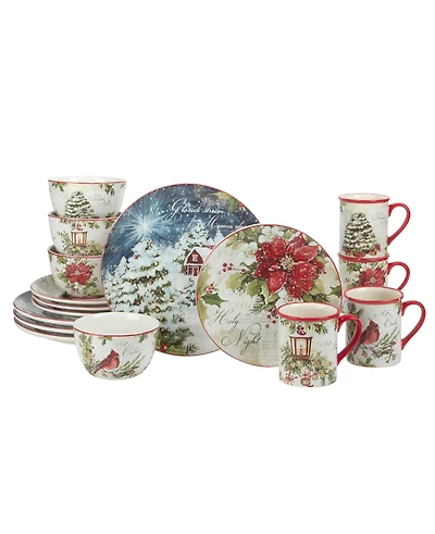 Certified International Silent Night 16 Piece Dinnerware Set