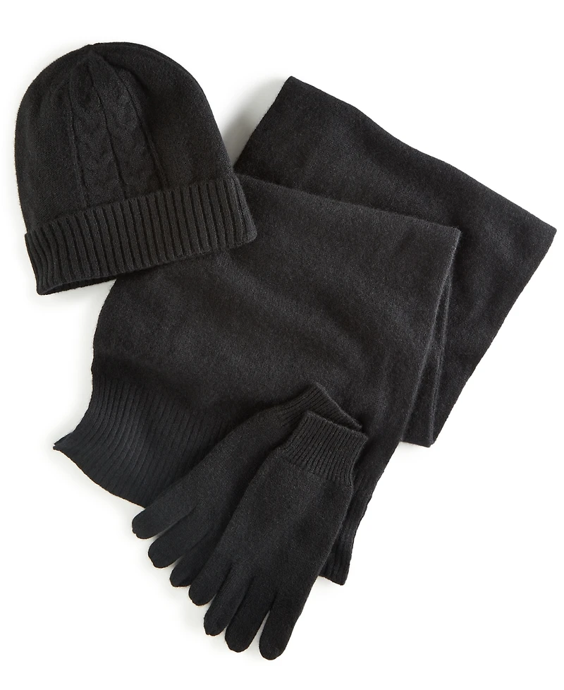 Charter Club Cashmere Hat, Gloves & Scarf Boxed Gift Set, Created for Macy's
