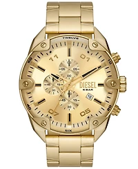 Diesel Men's Spiked Gold-Tone Stainless Steel Bracelet Watch, 49mm