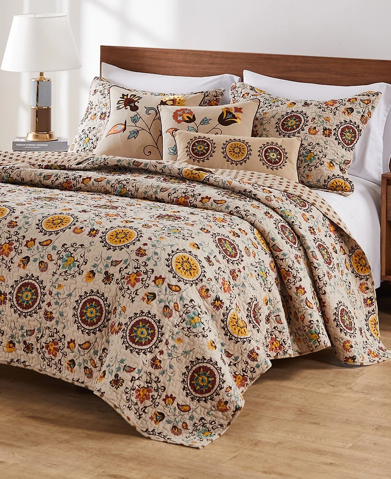 Greenland Home Fashions Andorra 3-Pc. Quilt Set, Full/Queen
