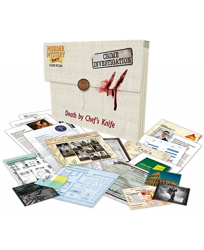 University Games Mystery Party Case Files - Death by Chef's Knife Puzzle Set, 52 Piece